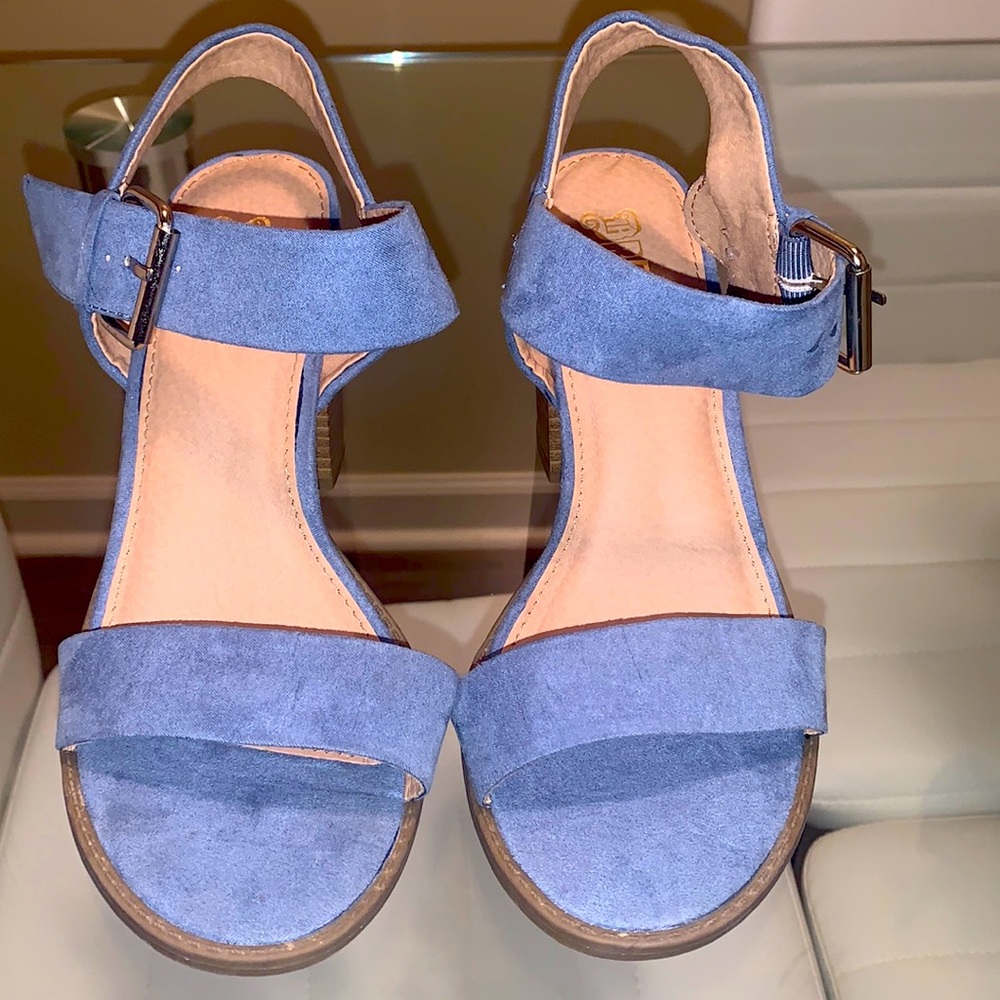 Brash Blue Jean Heels